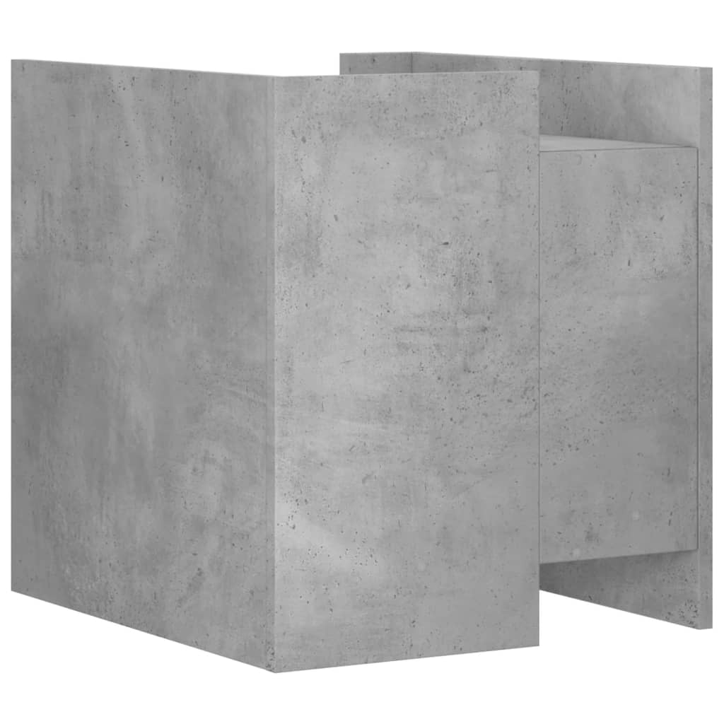 Nattbord betonggrå 45x50x50 cm konstruert tre