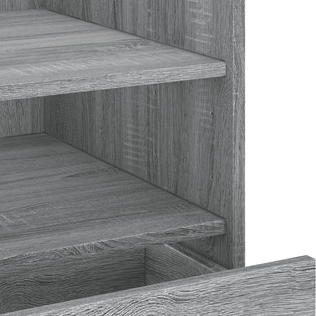 Nattbord grå sonoma 45x50x50 cm konstruert tre