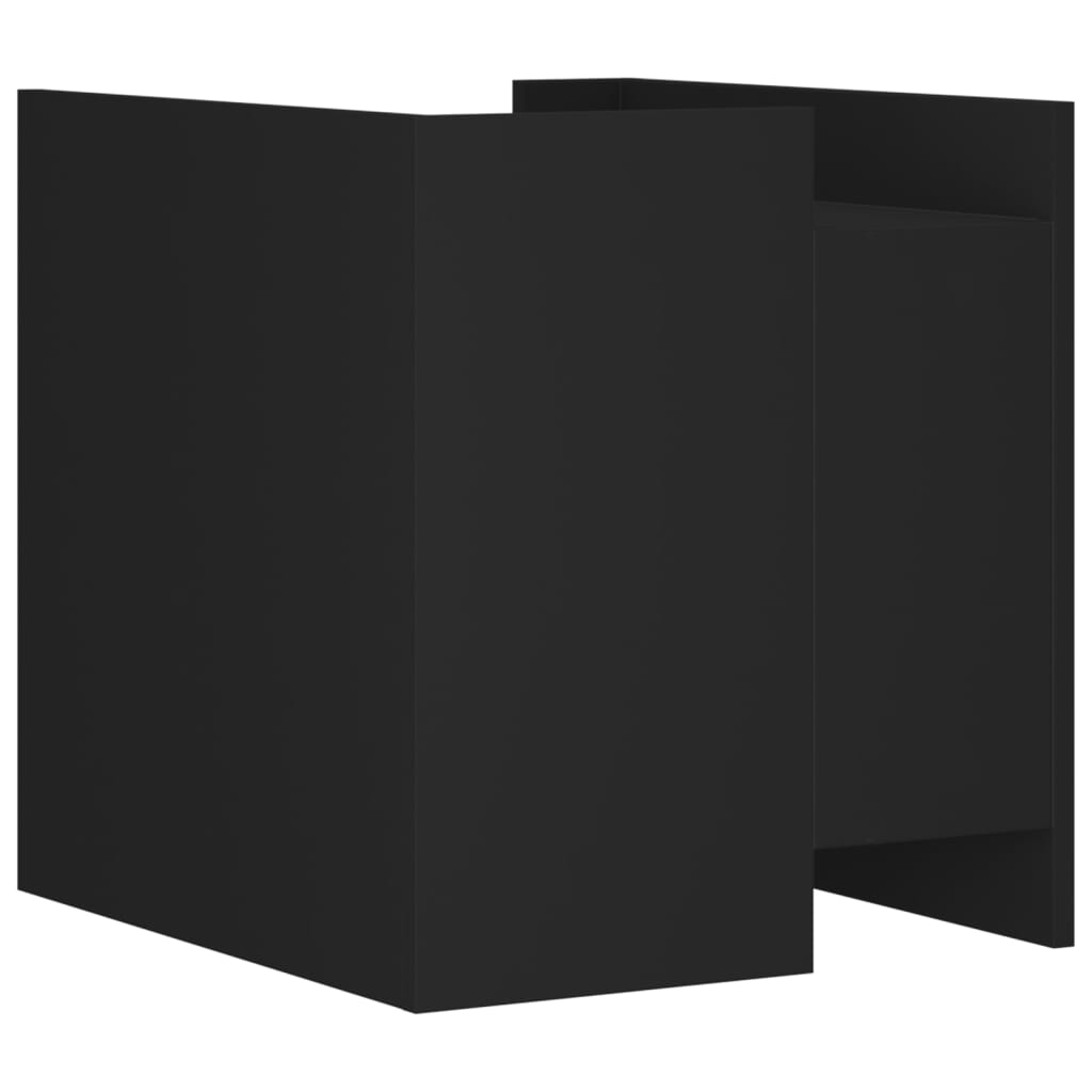 Nattbord svart 45x50x50 cm konstruert tre