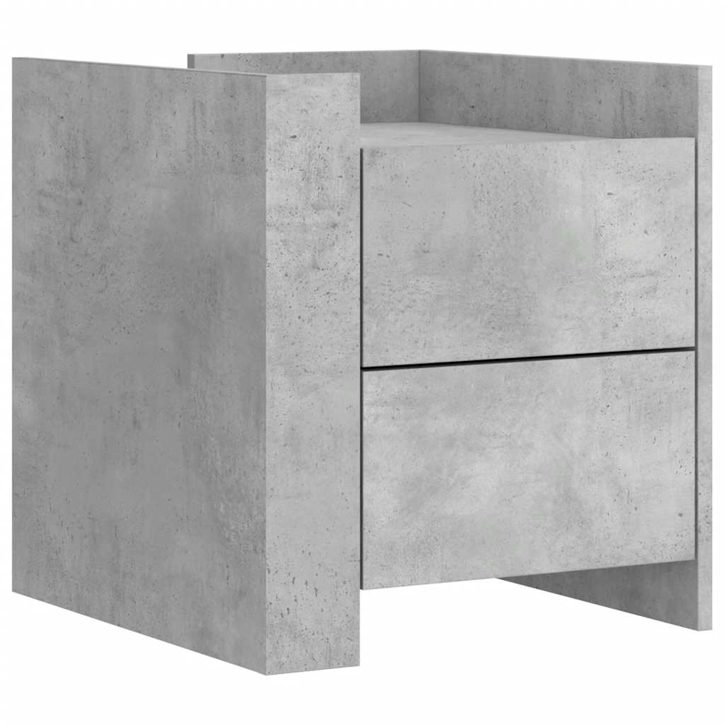Nattbord betonggrå 45x50x50 cm konstruert tre