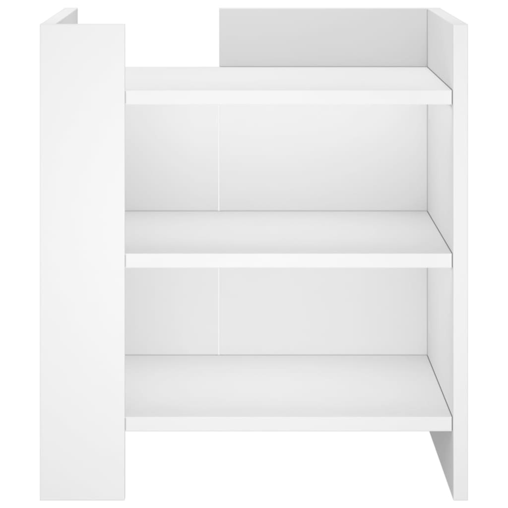 Nattbord hvit 45x50x50 cm konstruert tre