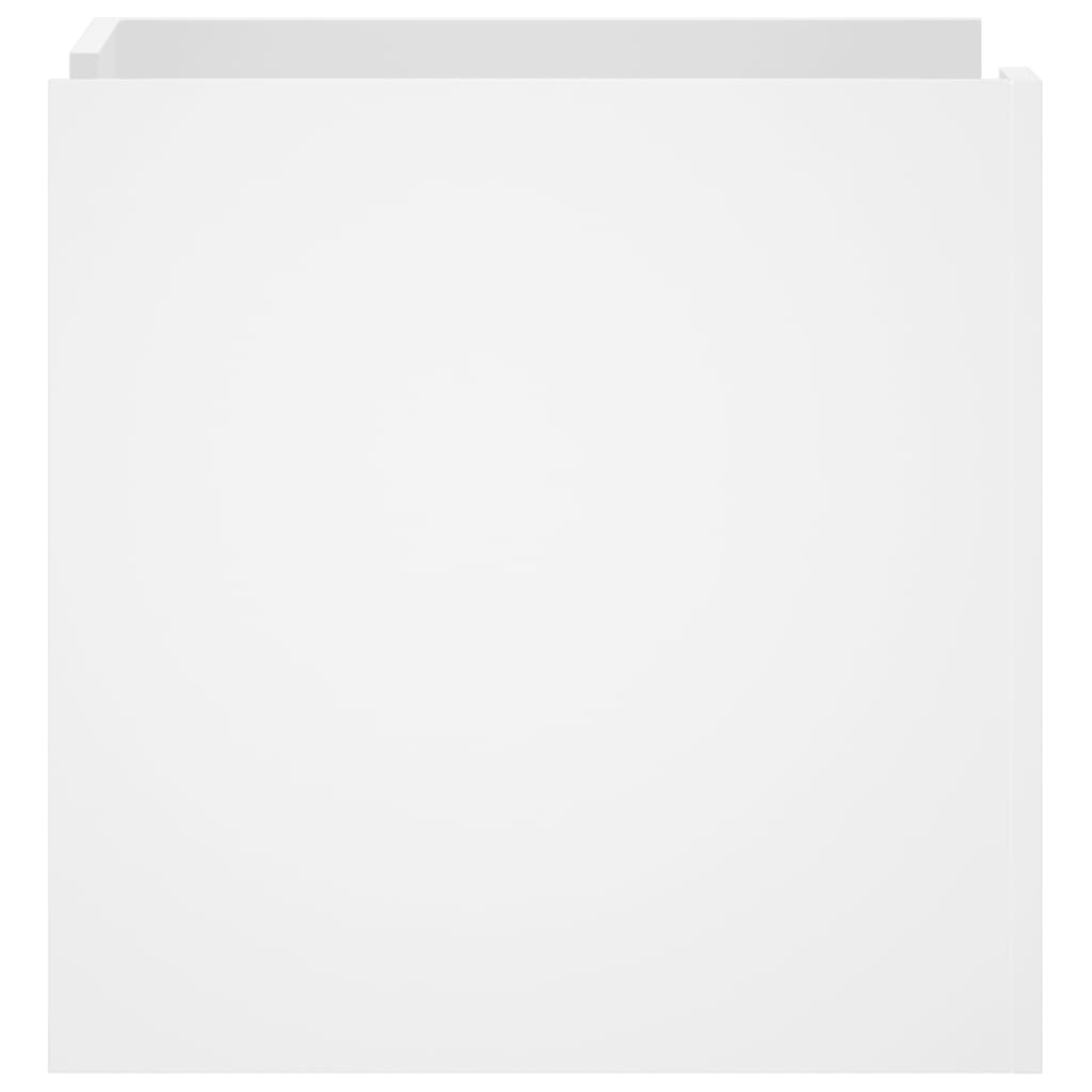 Nattbord hvit 45x50x50 cm konstruert tre