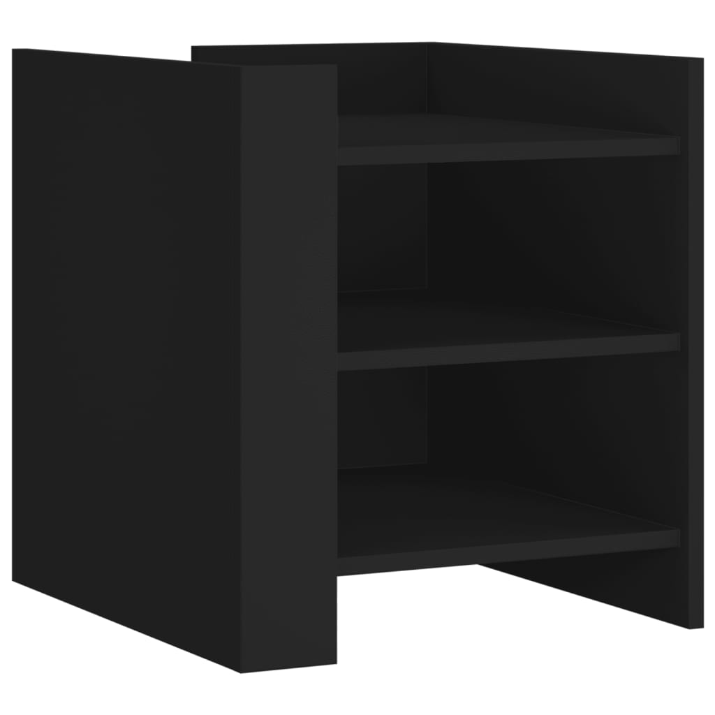 Nattbord svart 45x50x50 cm konstruert tre