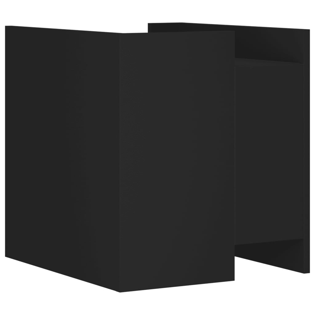 Nattbord svart 45x50x50 cm konstruert tre