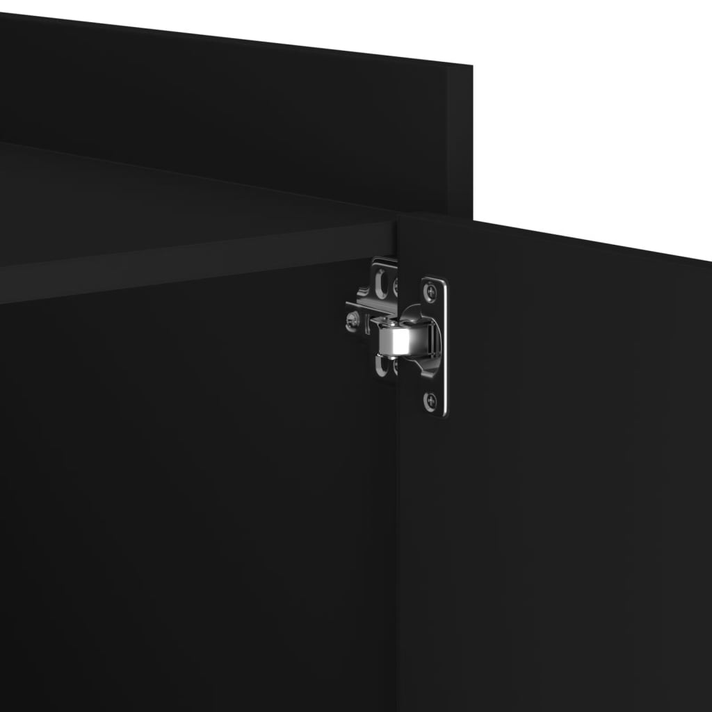 Nattbord svart 45x50x50 cm konstruert tre