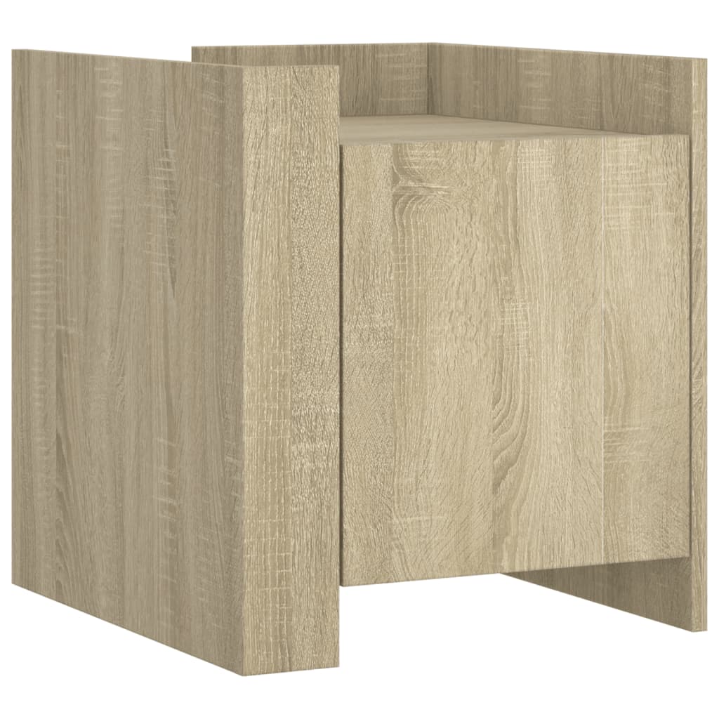 Nattbord sonoma eik 45x50x50 cm konstruert tre