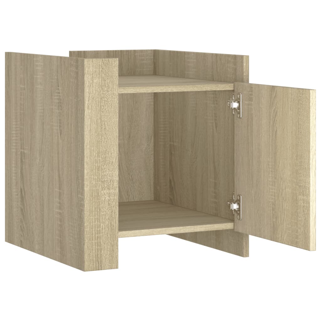 Nattbord sonoma eik 45x50x50 cm konstruert tre