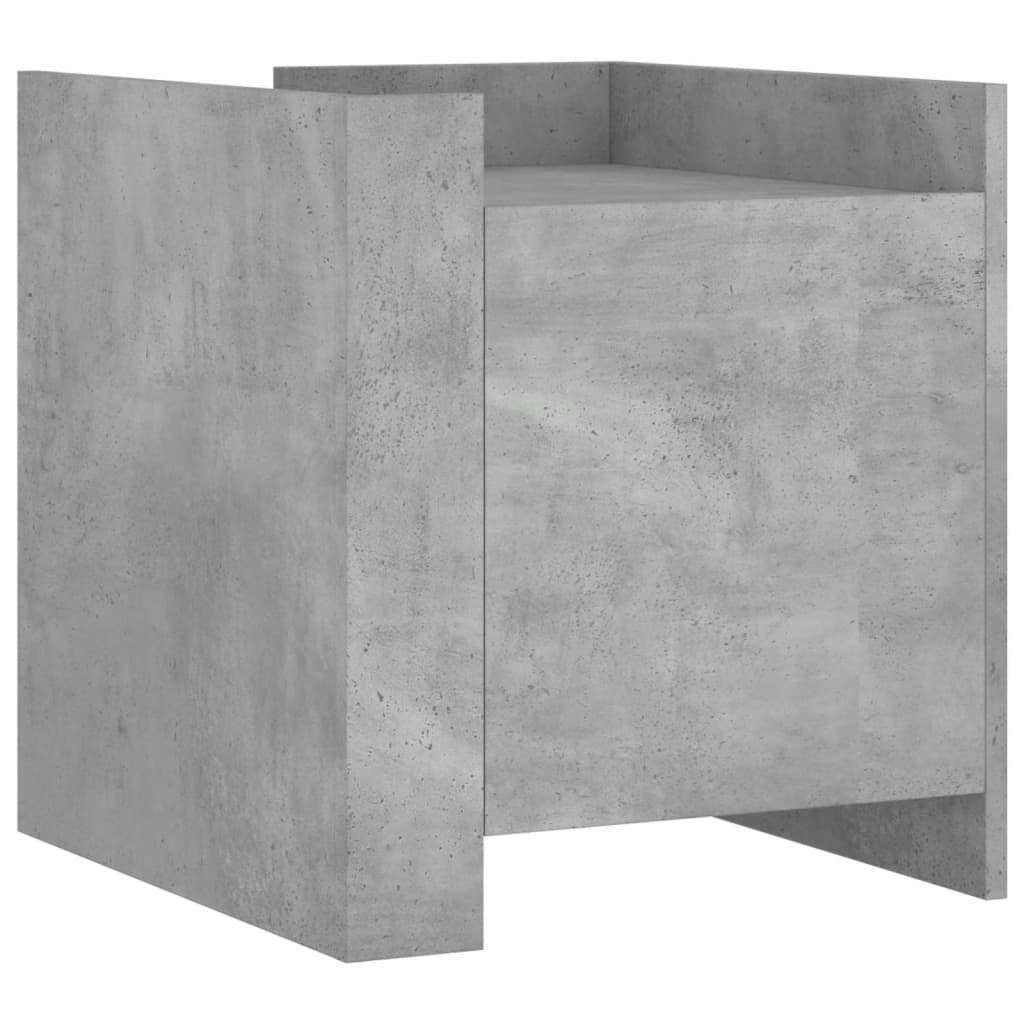 Nattbord betonggrå 45x50x50 cm konstruert tre