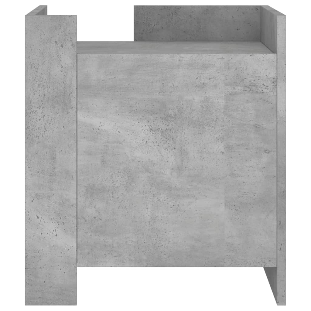 Nattbord betonggrå 45x50x50 cm konstruert tre