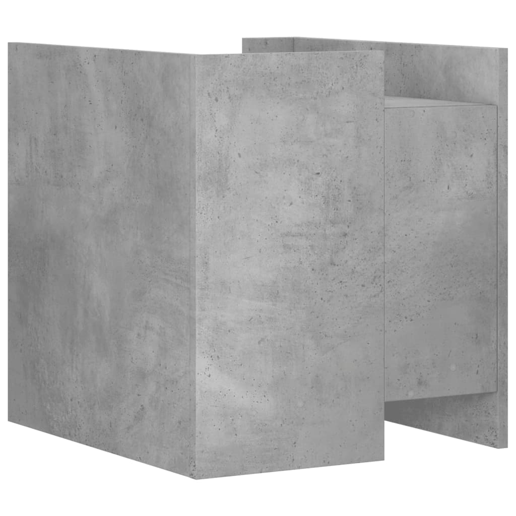 Nattbord betonggrå 45x50x50 cm konstruert tre