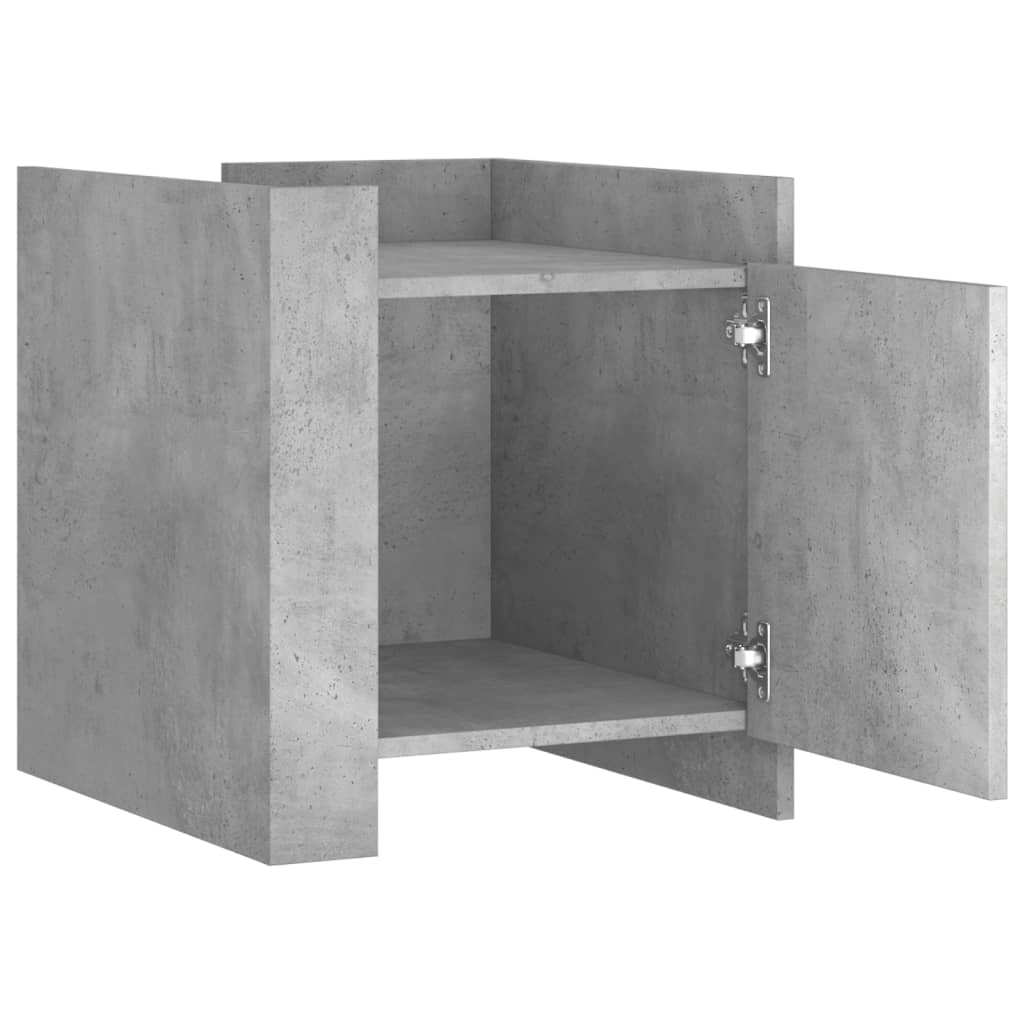 Nattbord betonggrå 45x50x50 cm konstruert tre