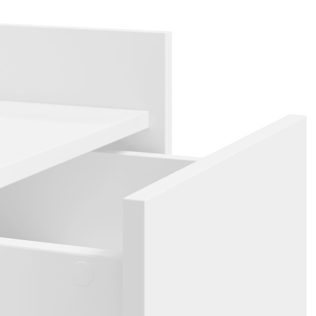 Nattbord hvit 45x50x65 cm konstruert tre