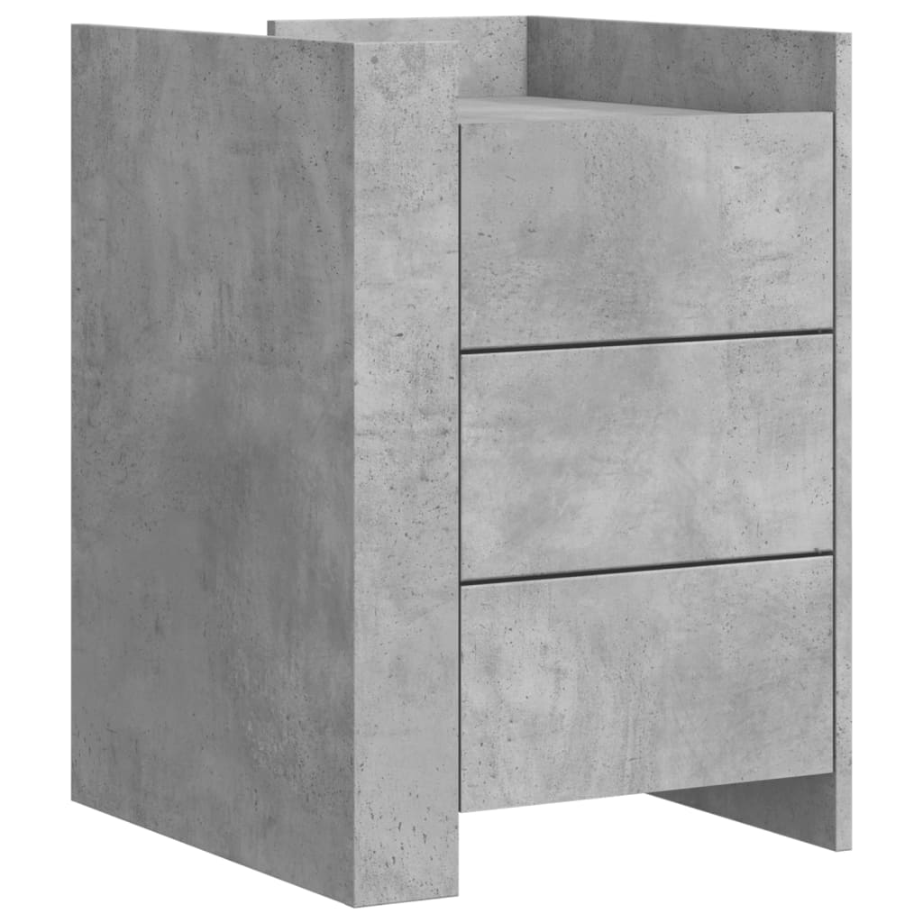 Nattbord betonggrå 45x50x65 cm konstruert tre