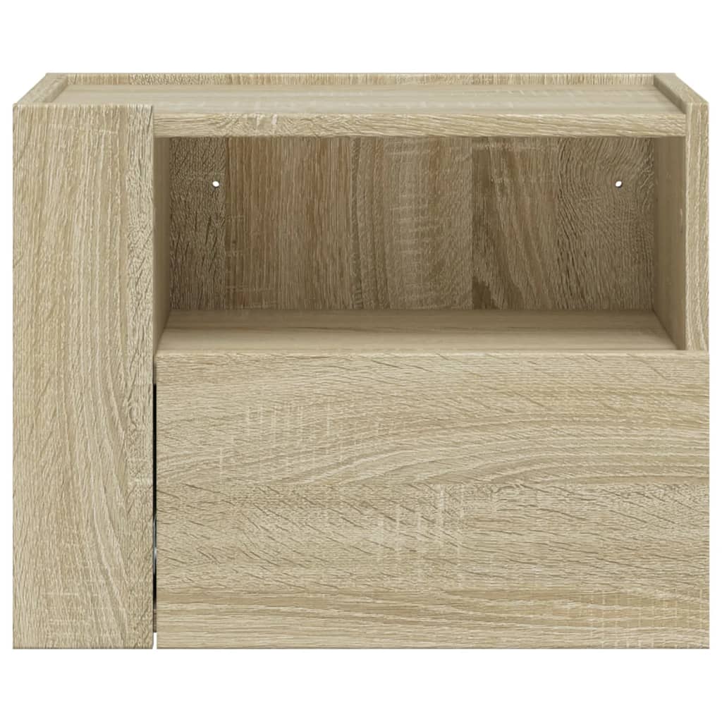 Veggmontert nattbord sonoma eik 45x30x35 cm