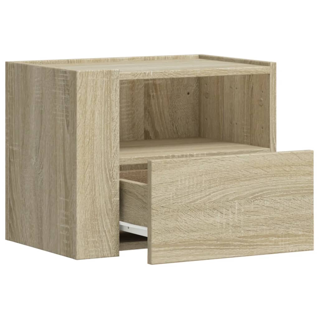 Veggmontert nattbord sonoma eik 45x30x35 cm