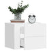 Veggmontert nattbord hvit 45x30x35 cm