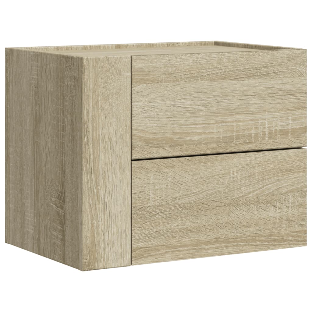 Veggmontert nattbord sonoma eik 45x30x35 cm