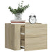 Veggmontert nattbord sonoma eik 45x30x35 cm