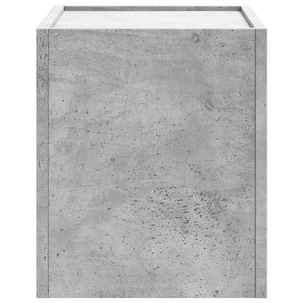Veggmontert nattbord betonggrå 45x30x35 cm