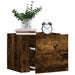 Veggmontert nattbord røkt eik 45x30x35 cm