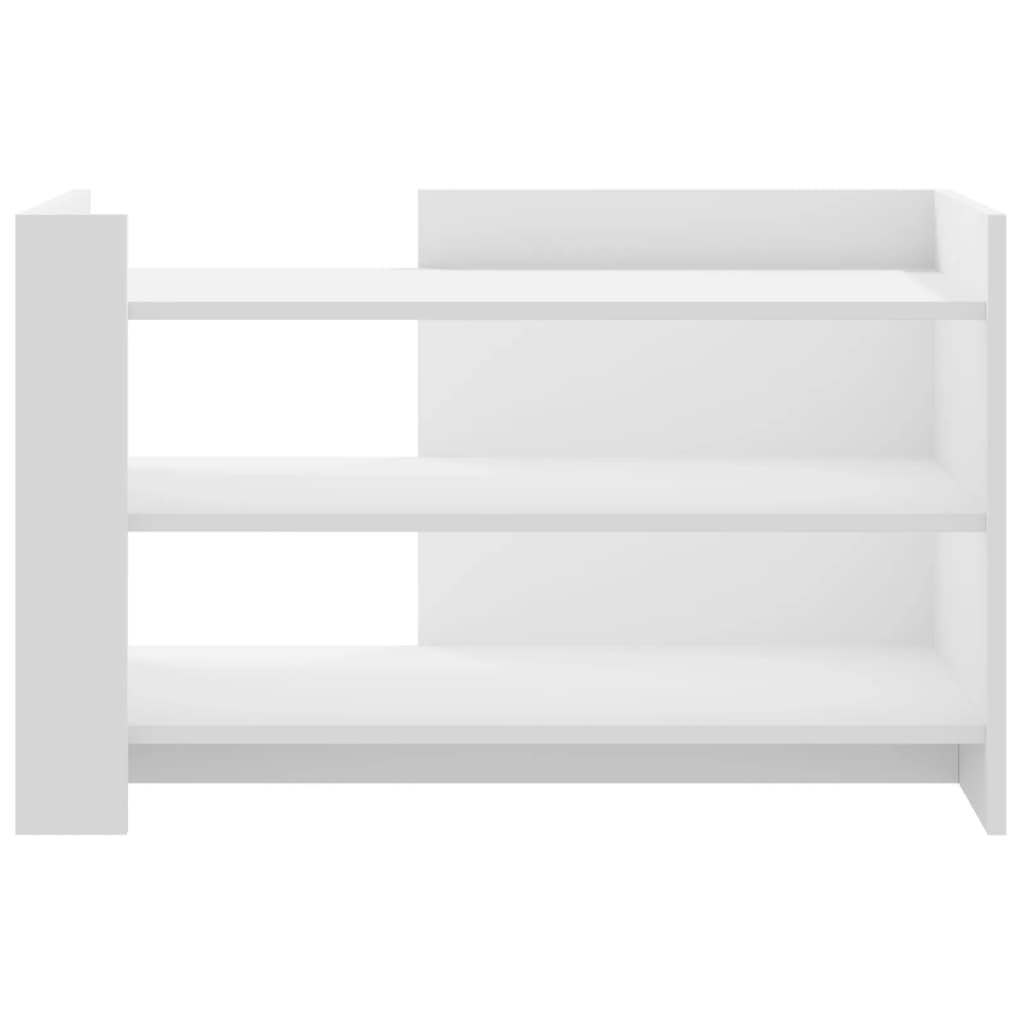 Salongbord hvit 80x50x50 cm konstruert tre