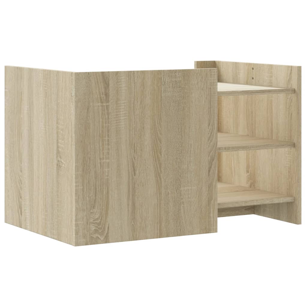 Salongbord sonoma eik 80x50x50 cm konstruert tre