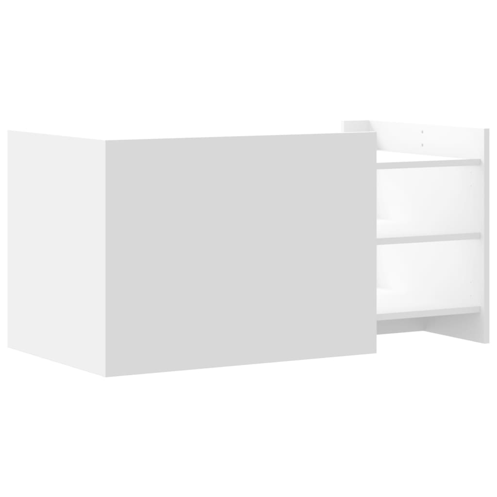 Salongbord hvit 100x50x50 cm konstruert tre