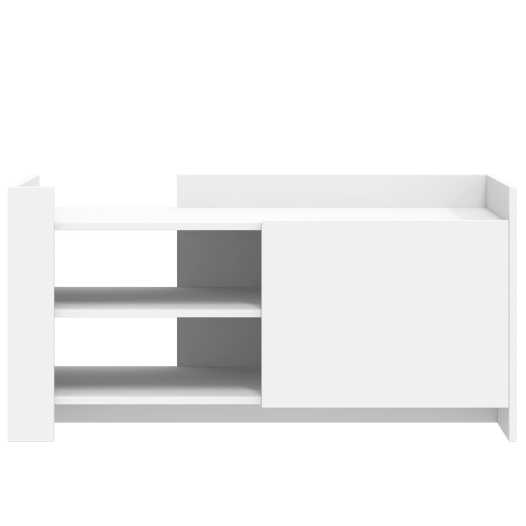 Salongbord hvit 100x50x50 cm konstruert tre