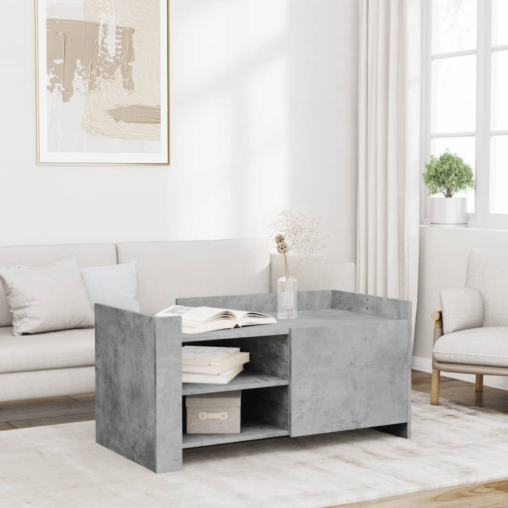 Salongbord betonggrå 100x50x50 cm konstruert tre