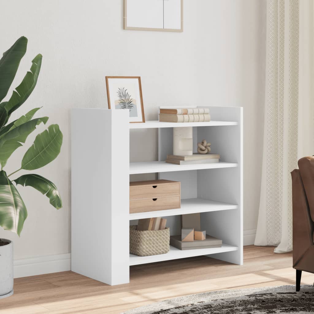 Skjenk hvit 73,5x35x75 cm konstruert tre