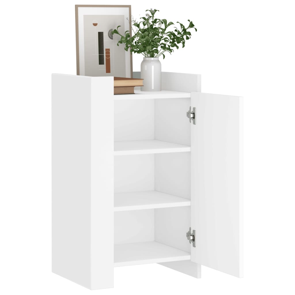 Skjenk hvit 45x35x75 cm konstruert tre