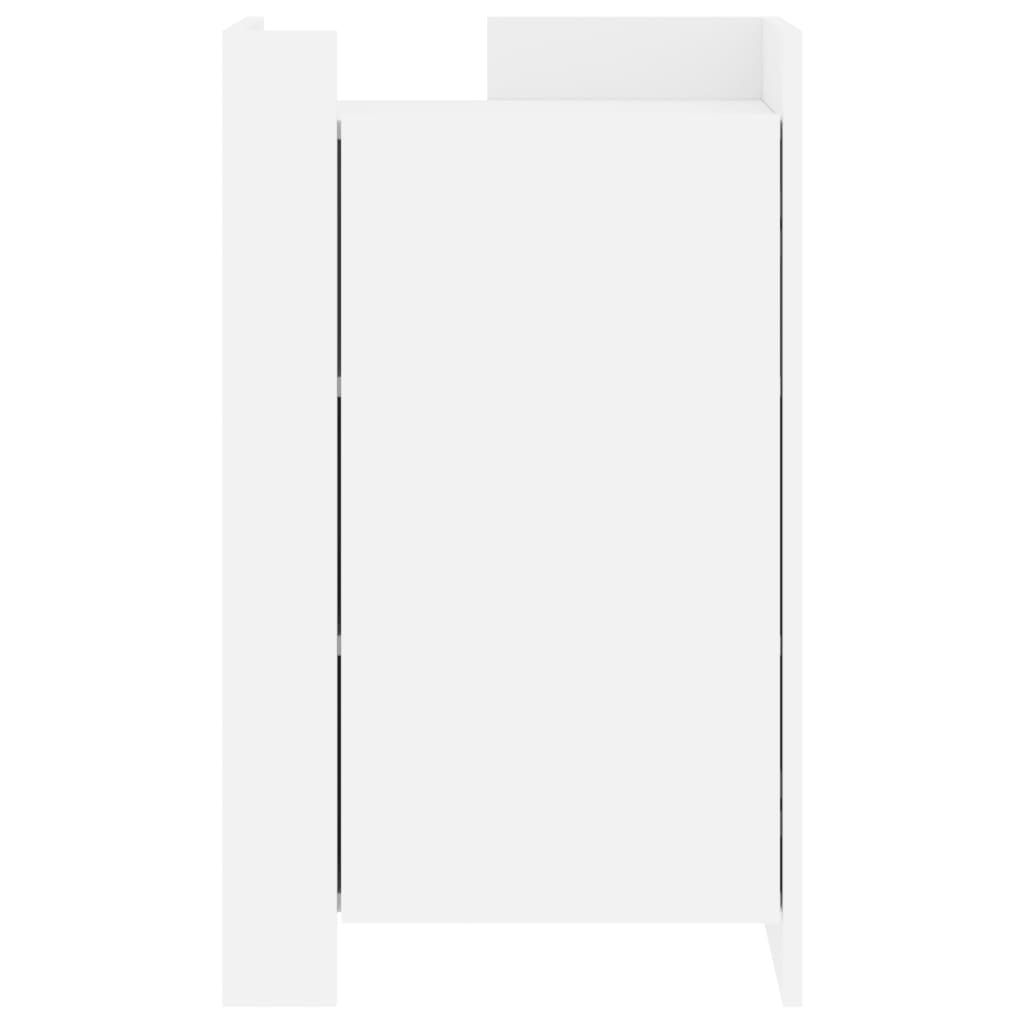 Skjenk hvit 45x35x75 cm konstruert tre