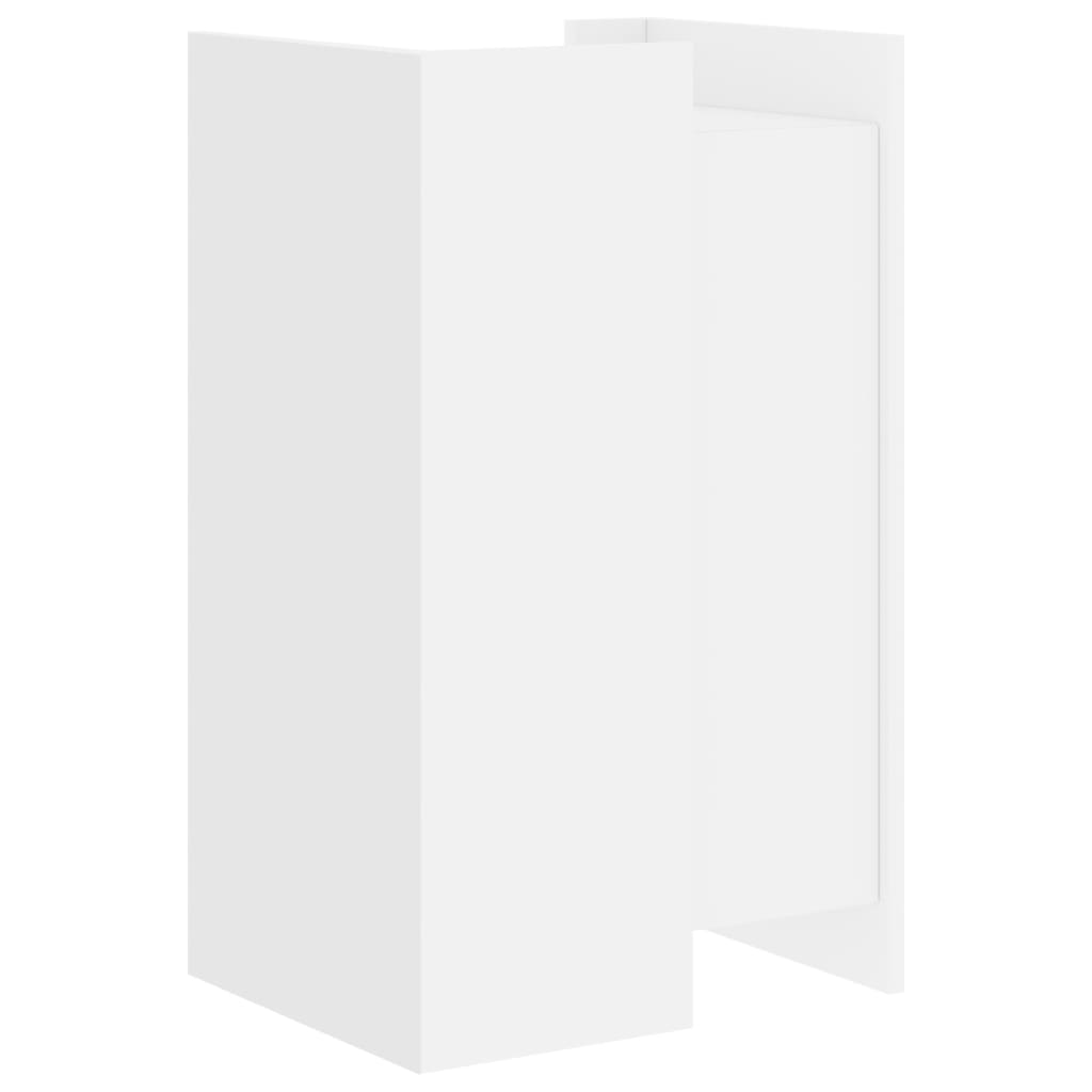 Skjenk hvit 45x35x75 cm konstruert tre