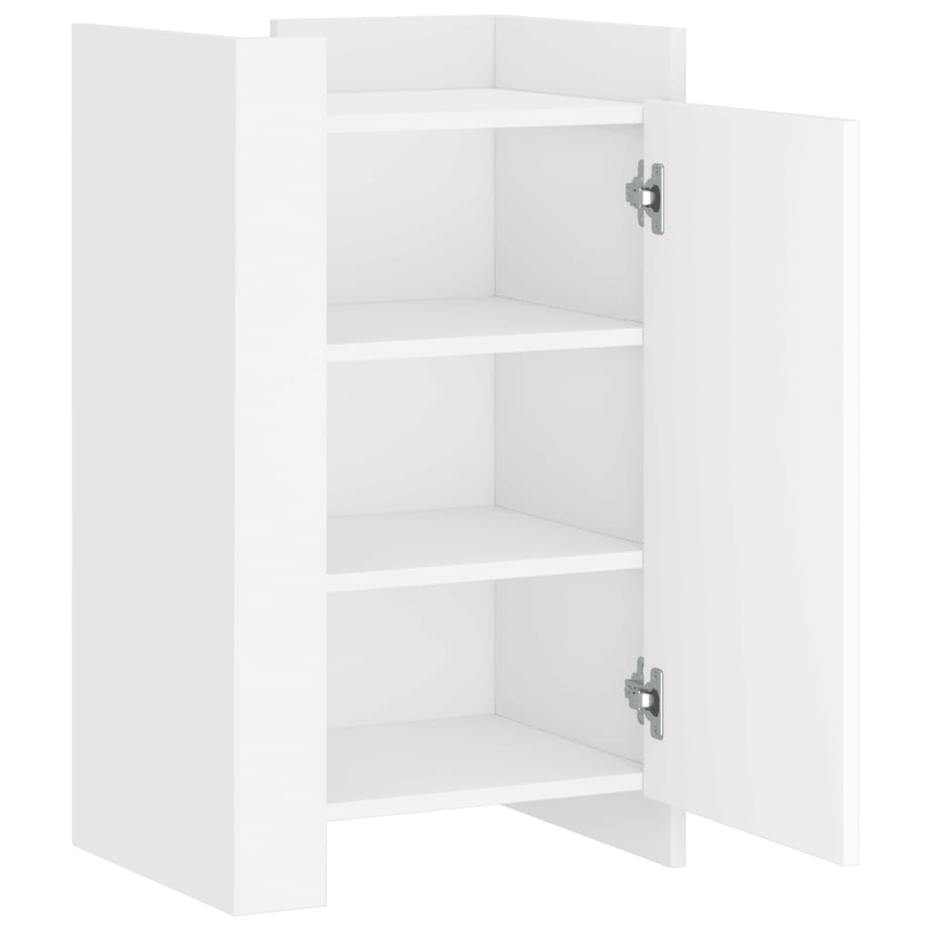 Skjenk hvit 45x35x75 cm konstruert tre