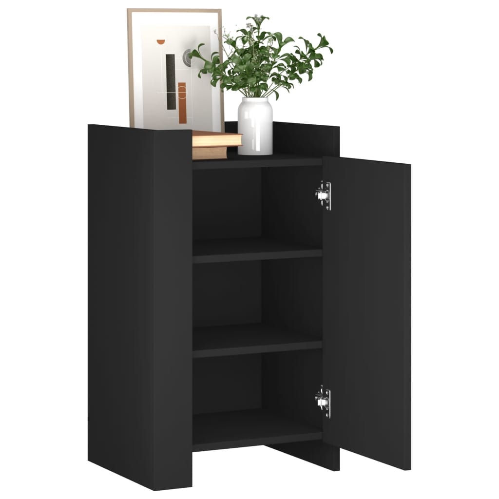 Skjenk svart 45x35x75 cm konstruert tre