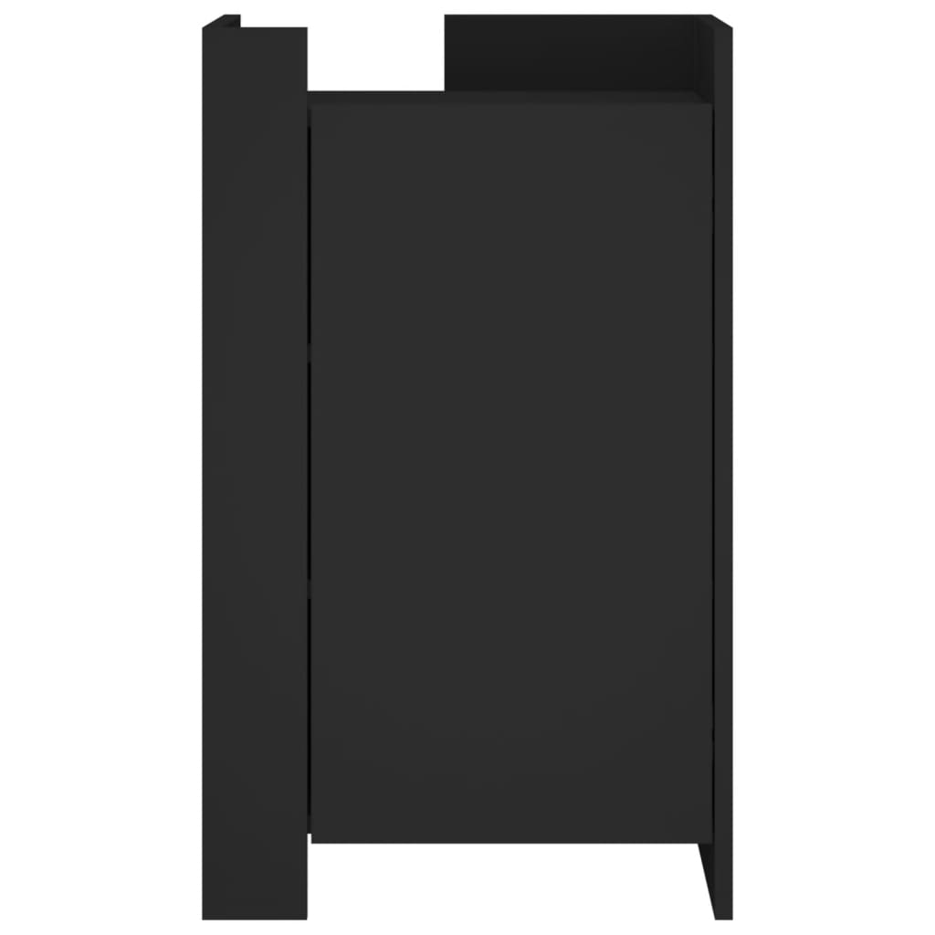 Skjenk svart 45x35x75 cm konstruert tre