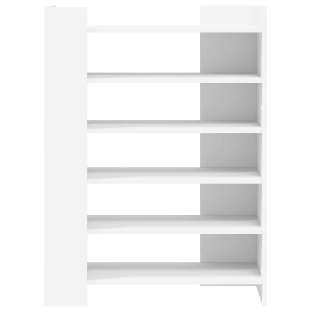 Skohylle hvit 74,5x37,5x100 cm konstruert tre
