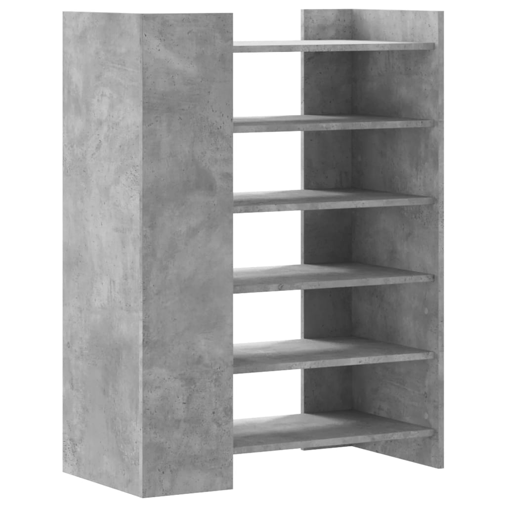 Skohylle betonggrå 74,5x37,5x100 cm konstruert tre