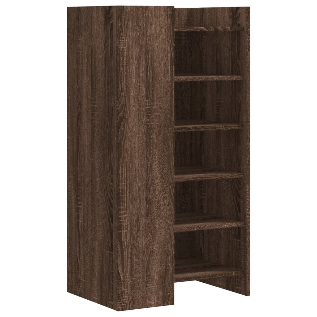 Skohylle brun eik 52x37,5x100 cm konstruert tre