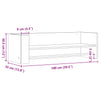 Vegghylle svart 100x35x30,5 cm sponplate