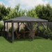Festtelt med 8 sidevegger av netting antrasitt 4x4 m HDPE vidaXL