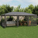 Festtelt med 10 sidevegger av netting antrasitt 6x4 m HDPE vidaXL