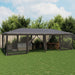 Festtelt med 12 sidevegger av netting antrasitt 8x4 m HDPE vidaXL