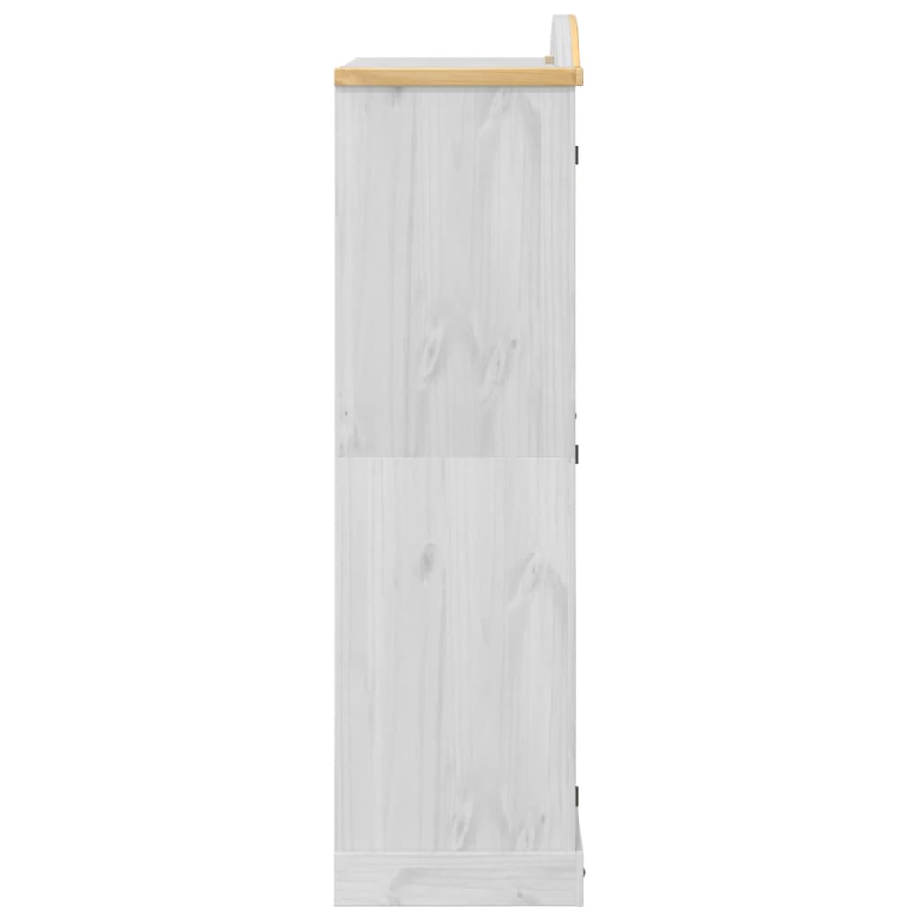 Garderobe Corona hvit 102x52x186 cm heltre furu