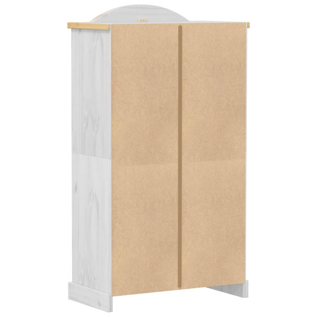 Garderobe Corona hvit 102x52x186 cm heltre furu