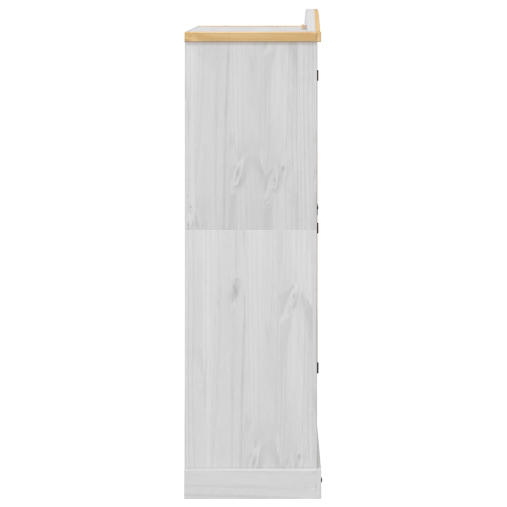 Garderobe Corona hvit 102x52x186 cm heltre furu