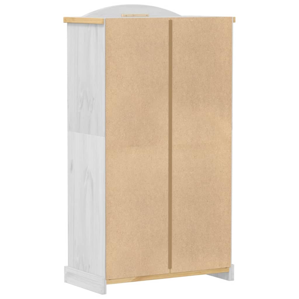 Garderobe Corona hvit 102x52x186 cm heltre furu