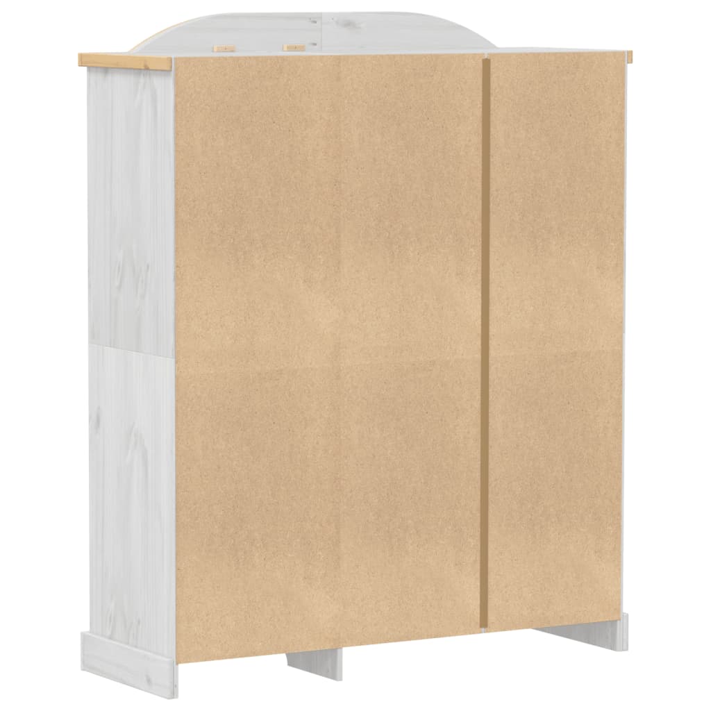 Garderobe Corona hvit 151,5x52x186 cm heltre furu vidaXL