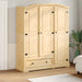Garderobe Corona 151,5x52x186 cm heltre furu