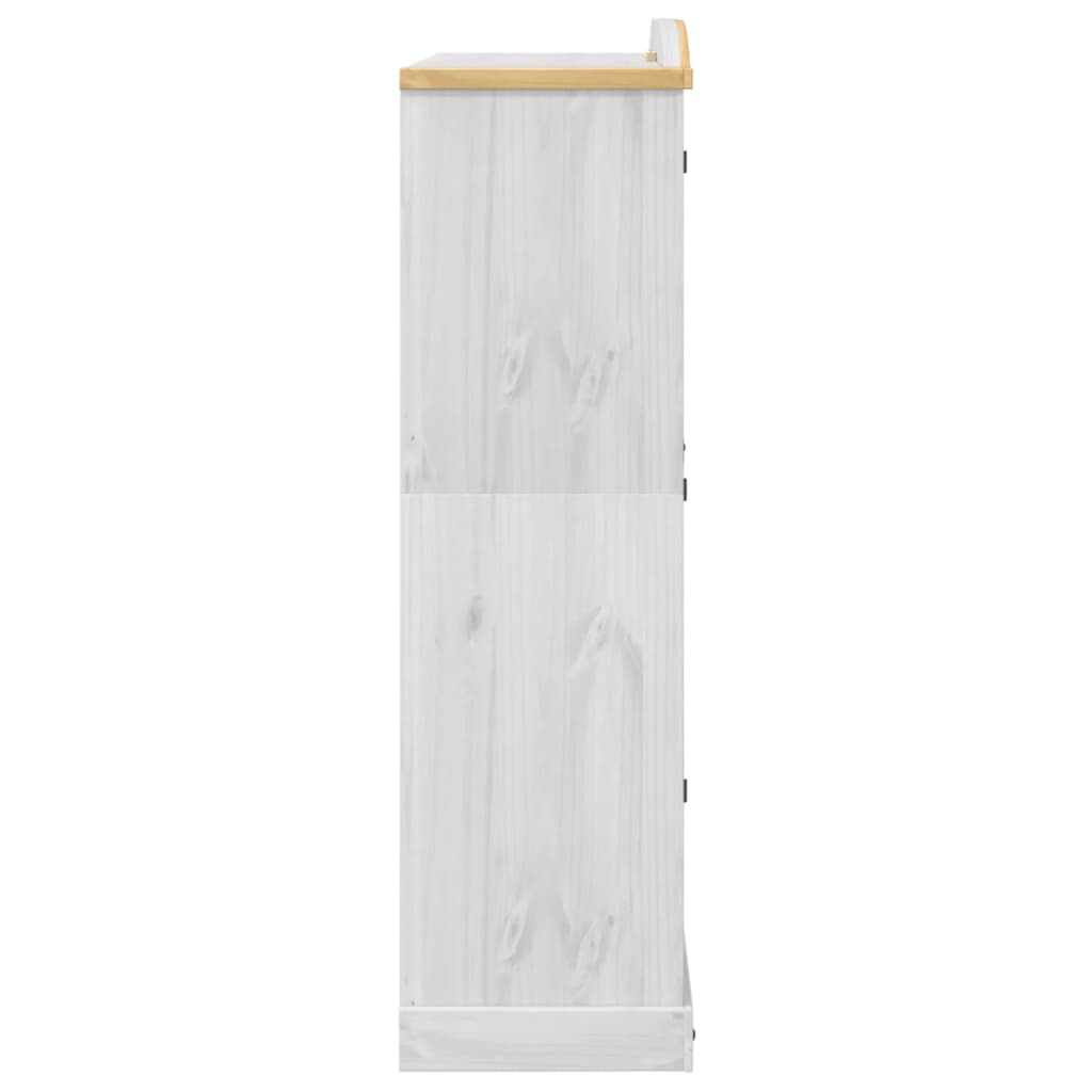 Garderobe Corona hvit 151,5x52x186 cm heltre furu vidaXL